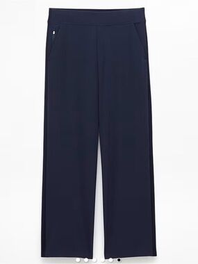 Athleta Brooklyn Wide Leg Pull On Travel Women’s Pants Slate Blue Size 6